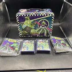 Pokemon Trading Card Carrier Lunch Box Tin NO CARDS EMPTY (plus Extras) - Image 1