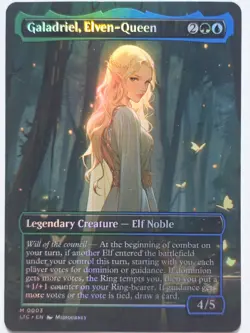 Comic style Galadriel, Elven-Queen 01 Foil-Altered Art Custom MTG Creature - Image 1