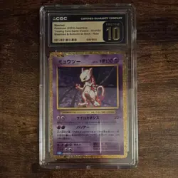 CGC Pristine 10 Mewtwo 014/032 Japanese Holo Pokemon TCG Classic Blastoise 2023 - Image 1