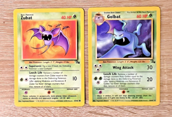 Golbat Zubat Pokemon Trading Card Lot Original Fossil 1999 Vintage Wizard TCG - Image 1