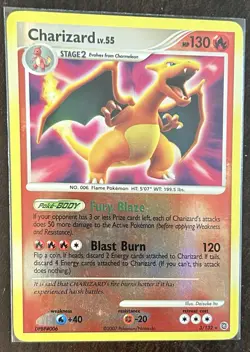 Charizard Reverse Holo Bleed 3/132 - Pokemon Card Secret Wonders 2007 -fair - Image 1