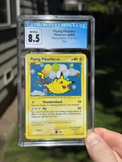 2009 POKEMON PLATINUM RISING RIVALS #113 FLYING PIKACHU-HOLO CGC 8.5 - Image 1