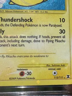2009 POKEMON PLATINUM RISING RIVALS #113 FLYING PIKACHU-HOLO CGC 8.5 - Image 2