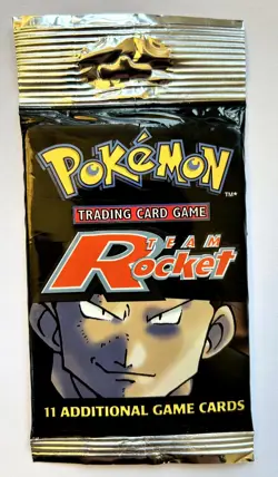 Factory-Sealed TEAM ROCKET Unlimited Pokemon Card Booster Pack Giovanni Art Work 742818061742 - Image 1