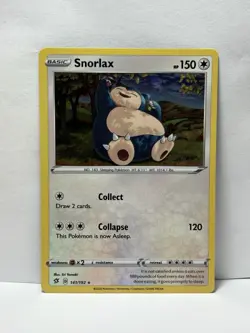 Pokemon TCG Snorlax 141/192 Rebel Clash Holo Rare Cosmos Holo - Image 1