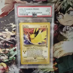 Pokemon TCG 2000 Zapdos Black Star Promo #23 Aoki Error PSA 9 - Image 1