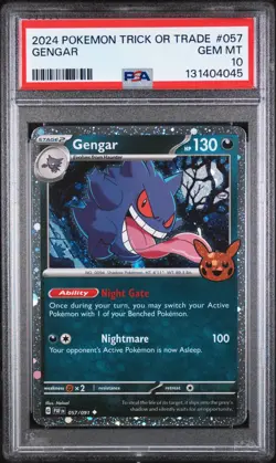 2024 POKEMON TRICK OR TRADE #057 GENGAR PSA 10 - Image 1