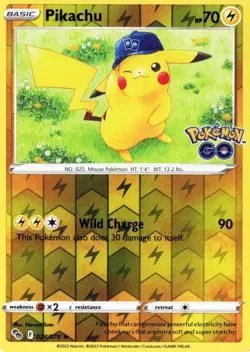 Pikachu (28) Holo Rare Pokemon GO 028/078 LP - Image 1