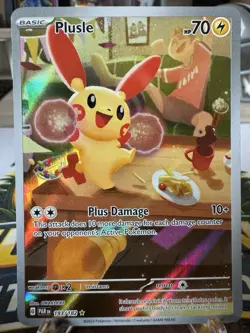 Pokemon Plusle Illustration RARE Basic English 2023 Paradox Rift - Image 3