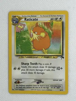 Pokemon Vintage Southern Islands Raticate 6/18 Rare Promo English Tcg - Image 1