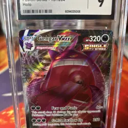 CGC 9 GENGAR VMAX 157 FUSION STRIKE SWORD & SHIELD POKEMON MINT - Image 3