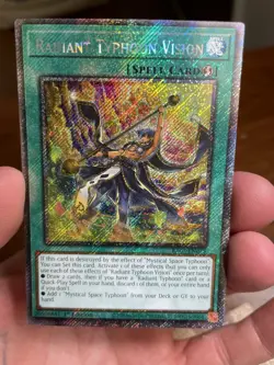 YuGiOh Radiant Typhoon Vision Platinum Secret Rare 1st Edition RA05-EN075 - Image 3
