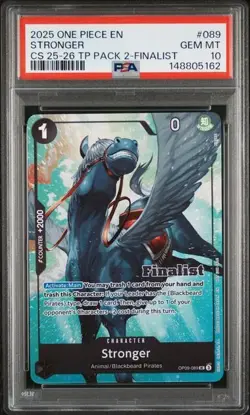 2025 ONE PIECE CHAMPIONSHIP 25-26 TOP PLAYER PACK 2 FINALIST STRONGER PSA 10 - Image 1