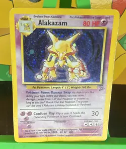 Pokemon TCG Alakazam Holo Rare Card 1/130 Base Set 2, Vintage WOTC DMG - Image 1