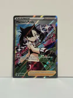 Pokemon TCG Trainer Card Marnie's Pride Holofoil Rare 171/172 NM - Image 1