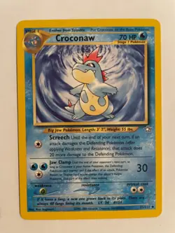 Croconaw 31/111 Pokemon TCG Neo Genesis NM Vintage 2000 Card - Image 1