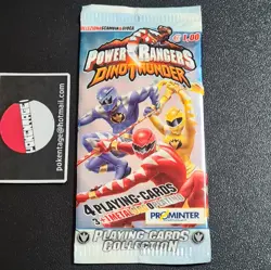 Bustina POWER RANGERS DINO THUNDER Prominter Playing Cards ITA sealed Pack Nuova - Image 2