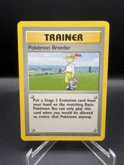 Pokemon Breeder - 76/102 - Pokemon Base Set Unlimited Rare Card WOTC NM - Image 1