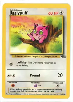POKEMON CARD JIGGLYPUFF 54/64 NO 039 BALLOON POKEMON TCG CCG - Image 1