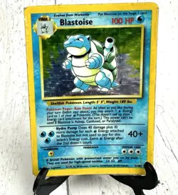 Pokemon TCG Blastoise Holo Card Base Set 2/102 - Image 1