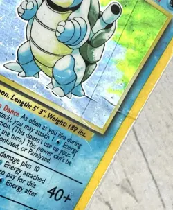Pokemon TCG Blastoise Holo Card Base Set 2/102 - Image 3