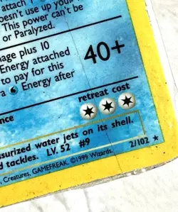 Pokemon TCG Blastoise Holo Card Base Set 2/102 - Image 4