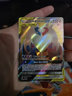 Pokemon SM Team Up Latias & Latios GX Alt Art Holo Card - Image 3