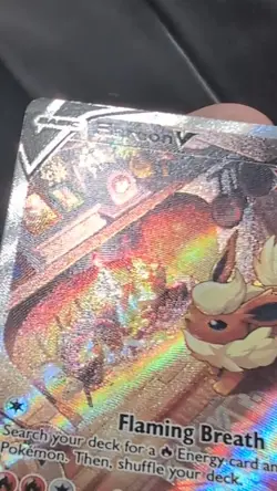 Pokemon Flareon V SWSH 179 Holo Black Star Promo Card NM/M - Image 2