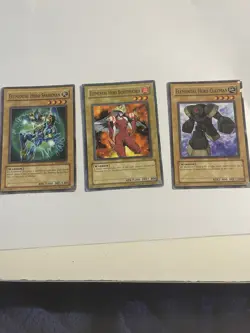 Yugioh Elemental Hero Burstinatrix Clayman Sparkman 3 Card Set - Image 1