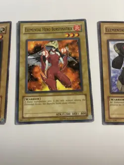 Yugioh Elemental Hero Burstinatrix Clayman Sparkman 3 Card Set - Image 3
