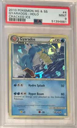2010 Pokemon Heartgold Soulsilver PSA 9 Gyarados VERY RARE Cracked Ice Holo #4 - Image 1