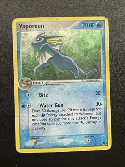 Pokemon TCG Vaporeon 6/17 POP Series 3 Holo Rare DMG - Image 1