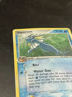 Pokemon TCG Vaporeon 6/17 POP Series 3 Holo Rare DMG - Image 5