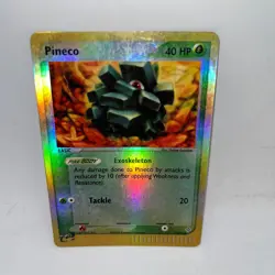 Pineco 71/97 Common Dragon Pokemon Reverse Holo Damaged - Image 1