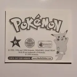 Pokemon - Slowbro - Topps Merlin Sticker - Series 1 - #80/240 - 1999 - Image 2