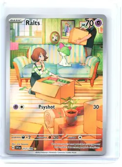 2023 Pokemon—Ralts #211/198 Scarlet & Violet Base Set—Illustration Rare Foil - Image 1