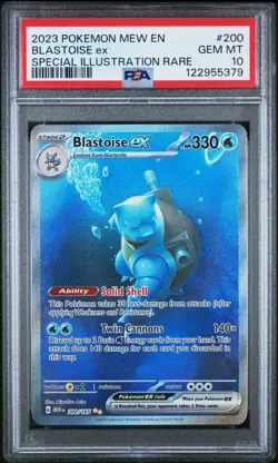 2023 Pokemon SV 151 Blastoise ex SIR PSA 10 Gem Mint #200/165 - Image 1