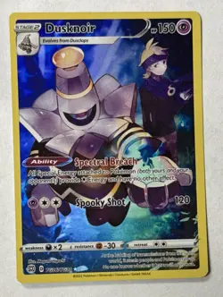 2022 Pokemon TCG Dusknoir Ultra Rare Brilliant Stars Trainer Gallery TG06/TG30 - Image 1