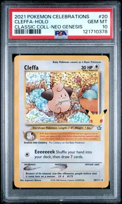 2021 POKEMON CELEBRATIONS CLASSIC COLL #20 CLEFFA-HOLO PSA 10 - Image 1