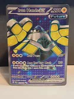 Iron Hands EX - 223/182 - Pokemon 2023 Paradox Rift Ultra Rare Full Art - NM - Image 1
