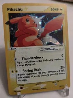 **Custom-made**GoodQuality,Gold Star Pikachu"Display-card" - Image 3