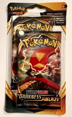 TCG POKEMON DARKNESS ABLAZE BOOSTER BLISTER PACK- 2 PACKS - FACTORY SEALED - Image 1