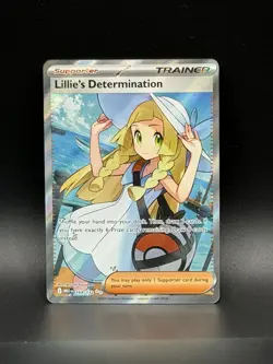 🔥Pokemon TCG Lillie's Determination Trainer Full Art Ultra Rare Holo 169/132 - Image 1
