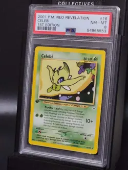 CELEBI 1st Edition #16 Pokemon TCG 2001 Neo Revelation PSA 8 NM-MT - Image 1