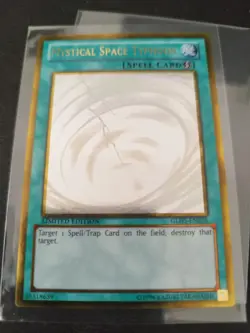 Yu-Gi-Oh! Mystical Space Typhoon GLD5-EN038 Gold Ghost Rare Goat Edison Meta PSA - Image 2