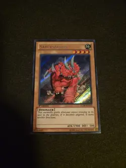 Yugioh 3x playset Sabersaurus LCJW-EN143 Secret Rare 1st Edition NM - Image 2