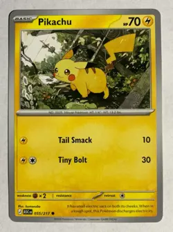 Pokemon TCG: Pikachu 055/217 ASC Basic Regular Card 70 HP 10/30 Attack 2026 - Image 1