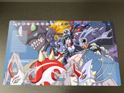 Anime Digimon Diablomon Infermon Card Game Mat DTCG CCG Mat Playmat With Mat Bag - Image 1