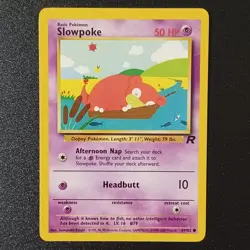 Slowpoke 67/82 Team Rocket 2000 Pokemon Card WOTC Common - Image 1