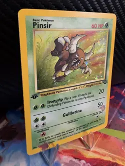 Pinsir 9/64 1st Edition Holo Jungle WOTC 1999 Pokemon Card DAMAGED - Image 3